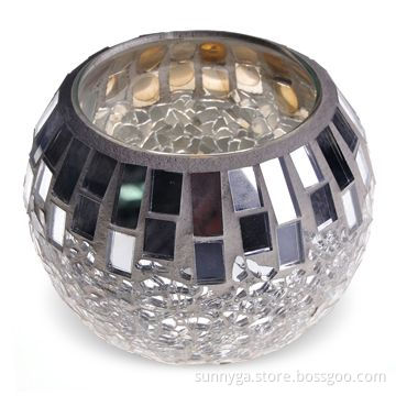 Glass Mosaic Crafts with 120mm Top Diameter, 88mm Height and 120mm Bottom
